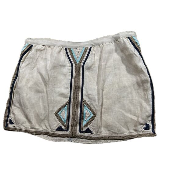 Calypso St. Barth Dresses & Skirts - Calypso St. Barth Kai Skirt Nautilus Linen Mini Skirt Small Tan
